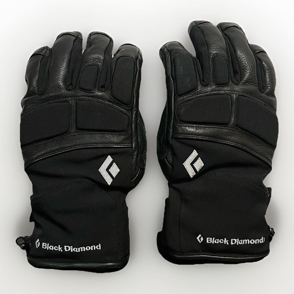 BLACK DIAMOND Gloves Women's SMALL Black Goat Skin Leather GORE-TEX Motorcycle